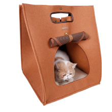 3 In 1 Functional Portable Cat Carrier Felt Cat Cave Window Cat Bed